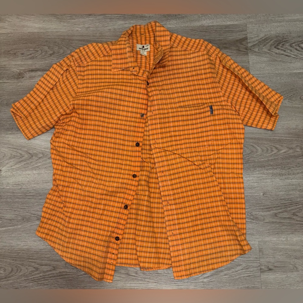 Woolrich Men's Orange Checkered Shirt
